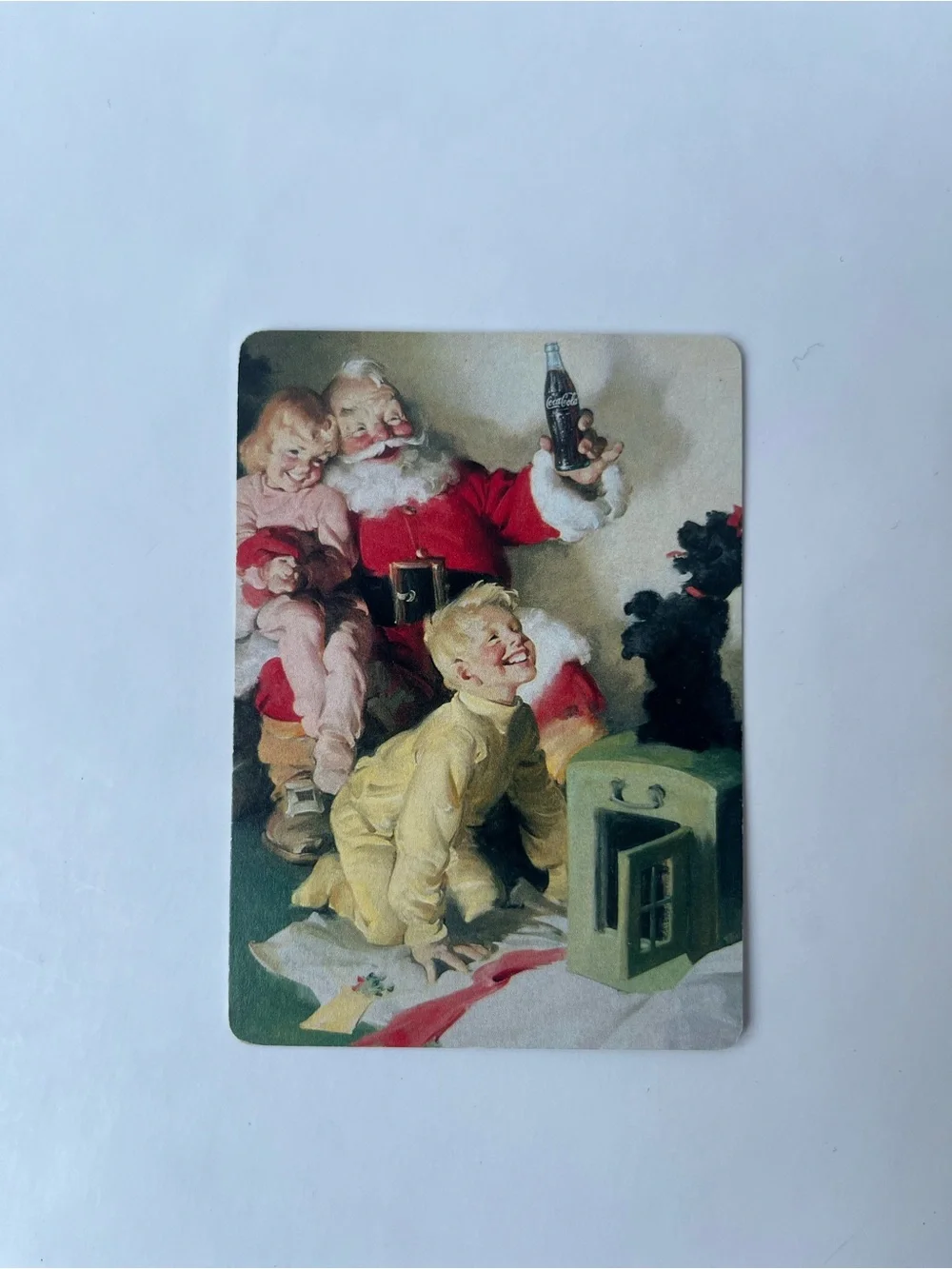 1996 Coca-cola Nostalgia Playing Cards With Christmas Tin Santa Claus